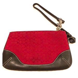 {C o a c h} Red Wristlet